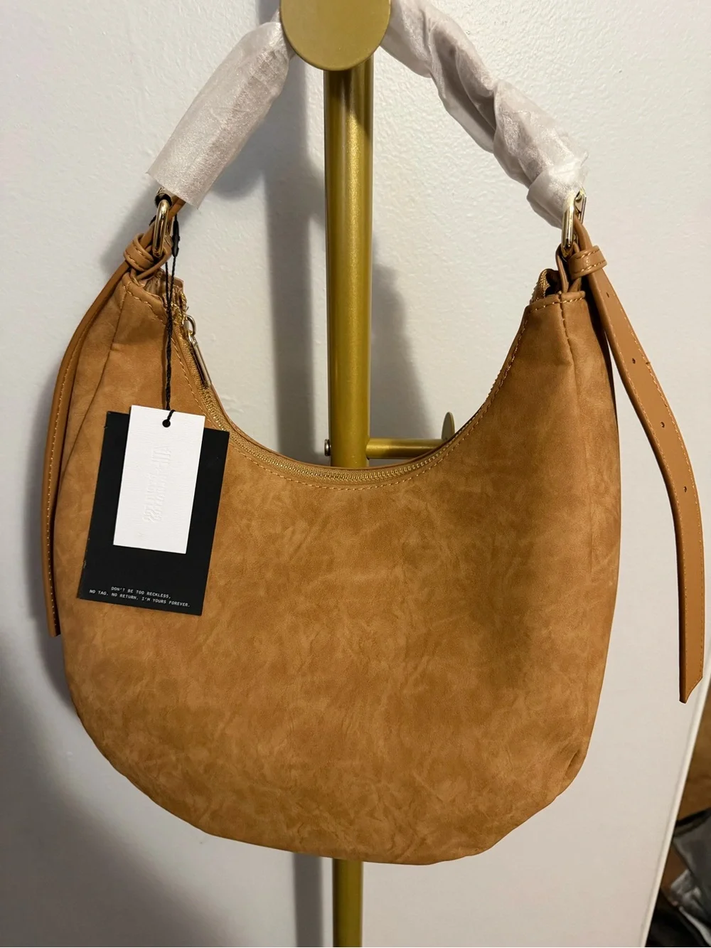 4th Recklass Everyday Hobo Shoulder Bag in Tan, NWT